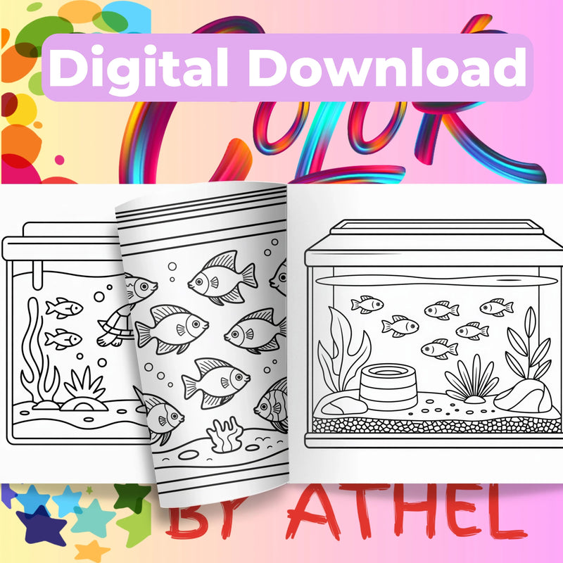 Aquarium Coloring Book Bundle - CraftNest - Digital Crafting and Art