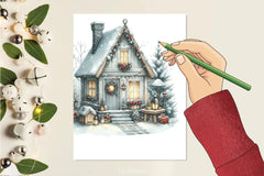 Cozy Nordic House Christmas Clipart Bundle - CraftNest - Digital Crafting and Art