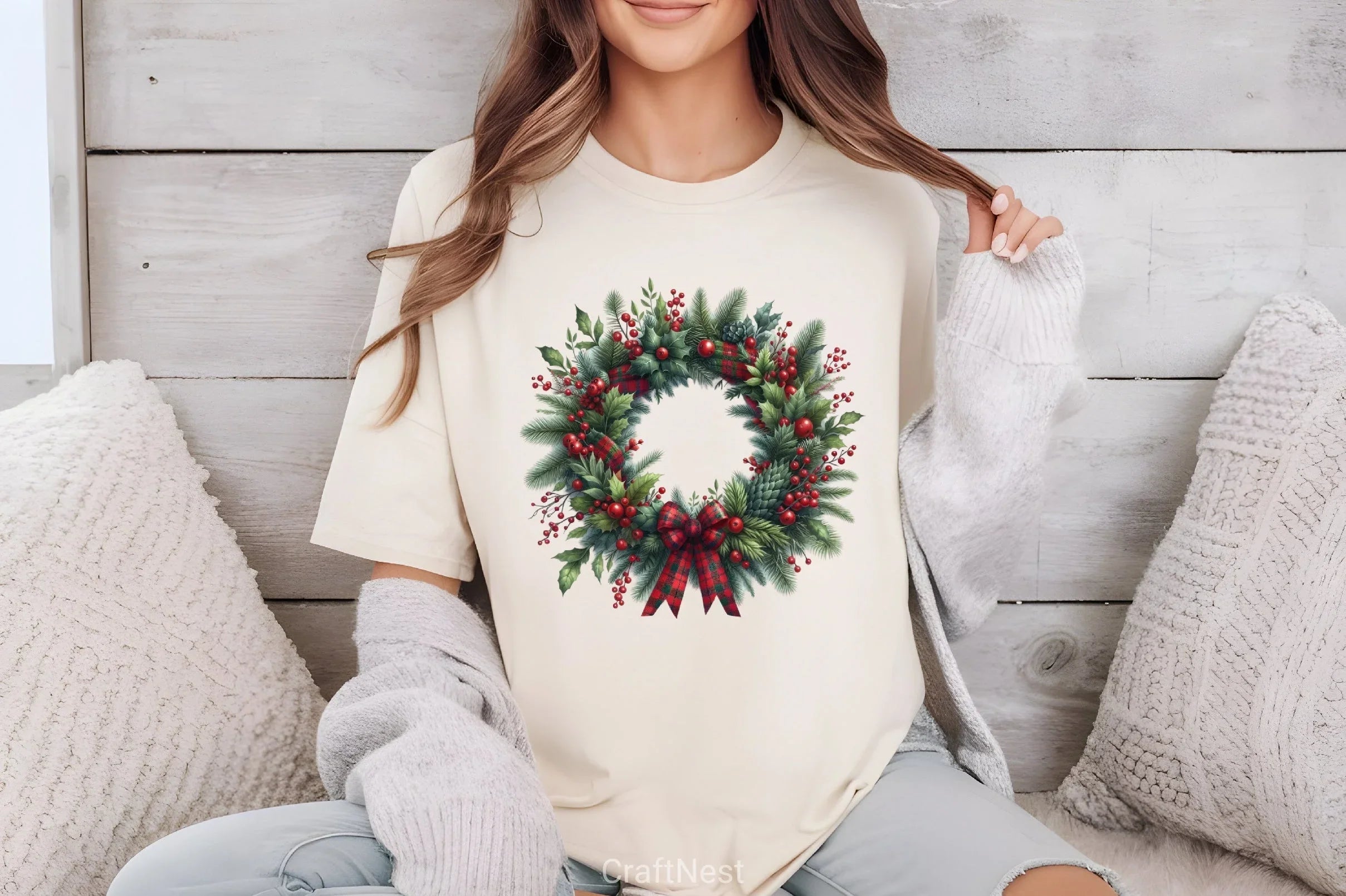 Red & Green Plaid Christmas Clipart Bundle - CraftNest - Digital Crafting and Art