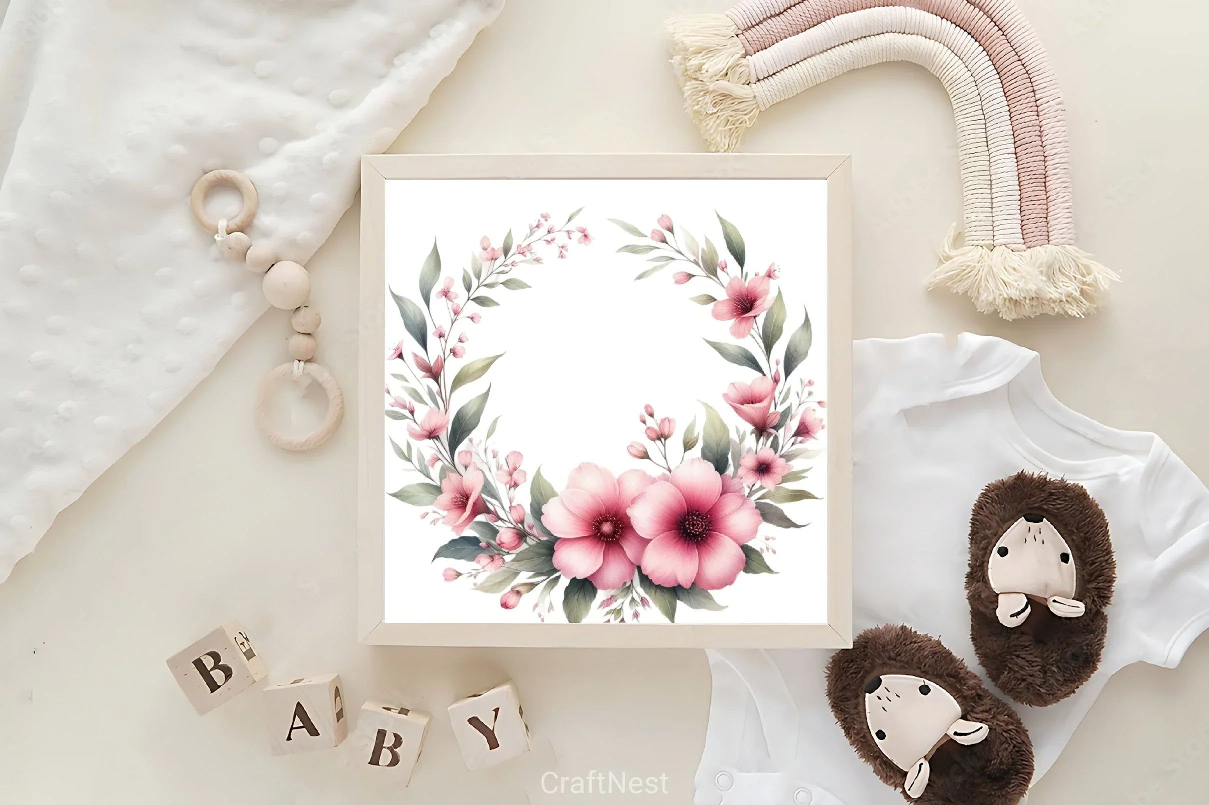 Rose Wreath Clipart Bundle - CraftNest - Digital Crafting and Art