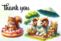 Summer Animals Clipart Bundle 1 - CraftNest - Digital Crafting and Art