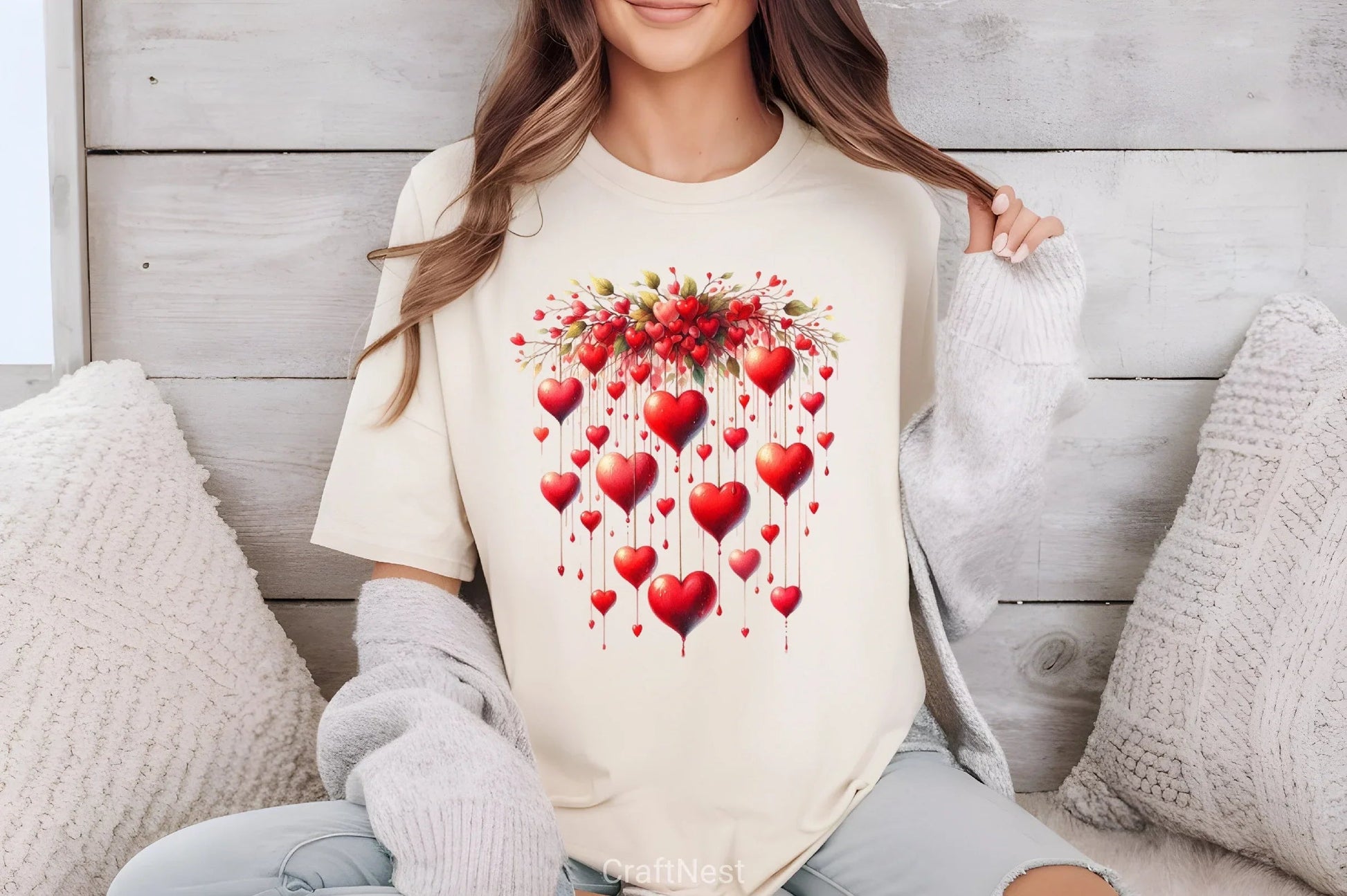 Valentine Red Hearts Clipart Bundle - CraftNest - Digital Crafting and Art