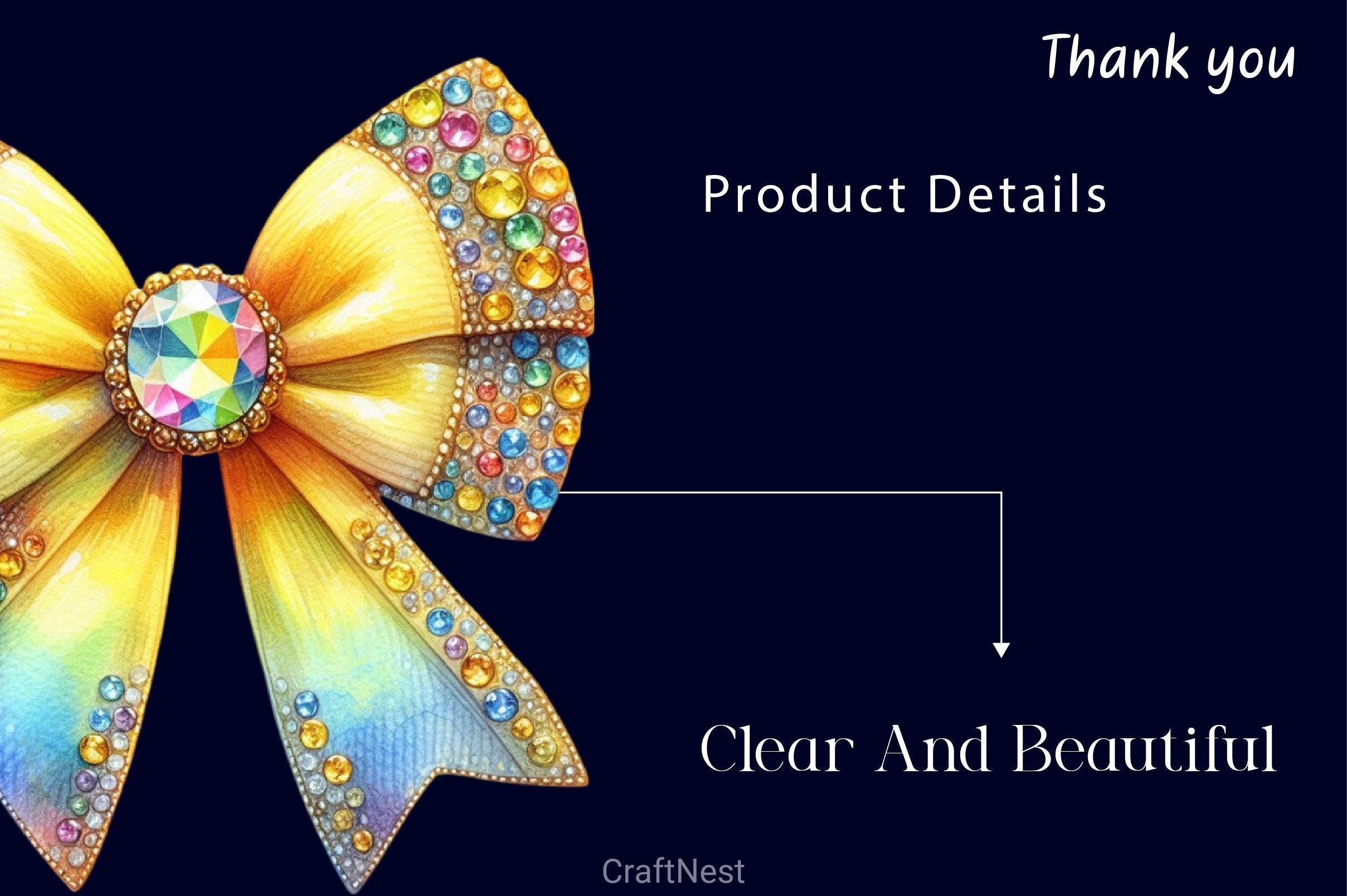 Rhinestone Bow Tie Clipart Bundle 2