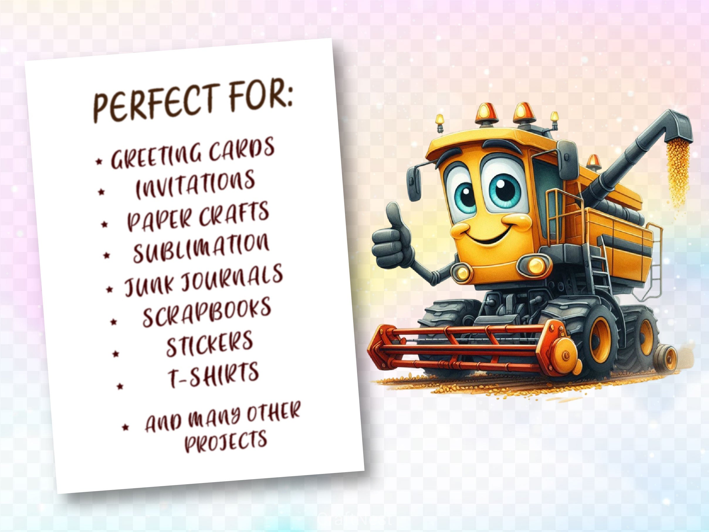 Construction Vehicles Clipart Bundle