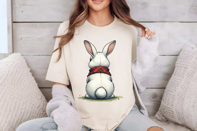 Bunny Back View Clipart Bundle 2 - CraftNest - Digital Crafting and Art