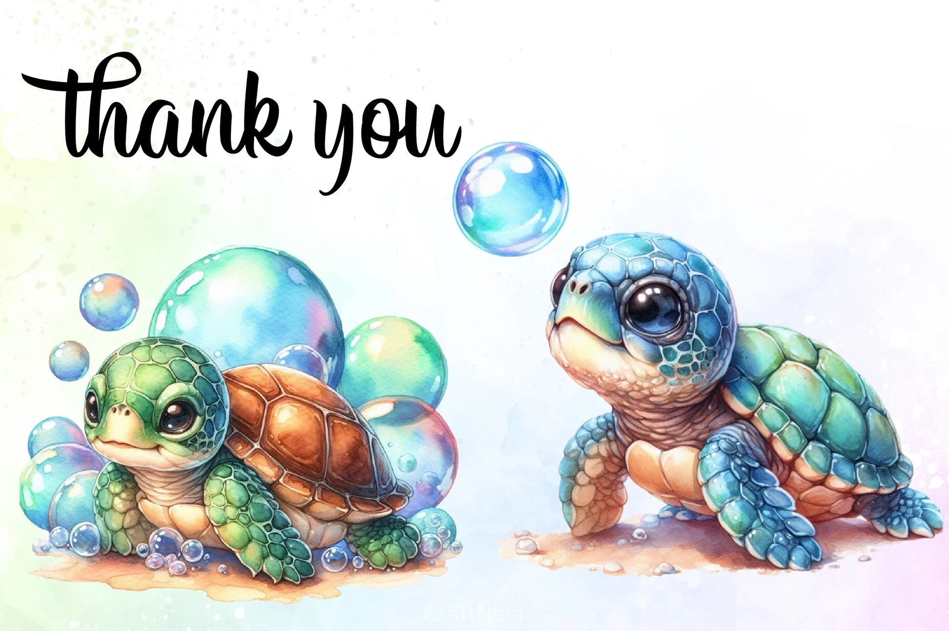 Baby Sea Turtle Corals Clipart Bundle - CraftNest - Digital Crafting and Art