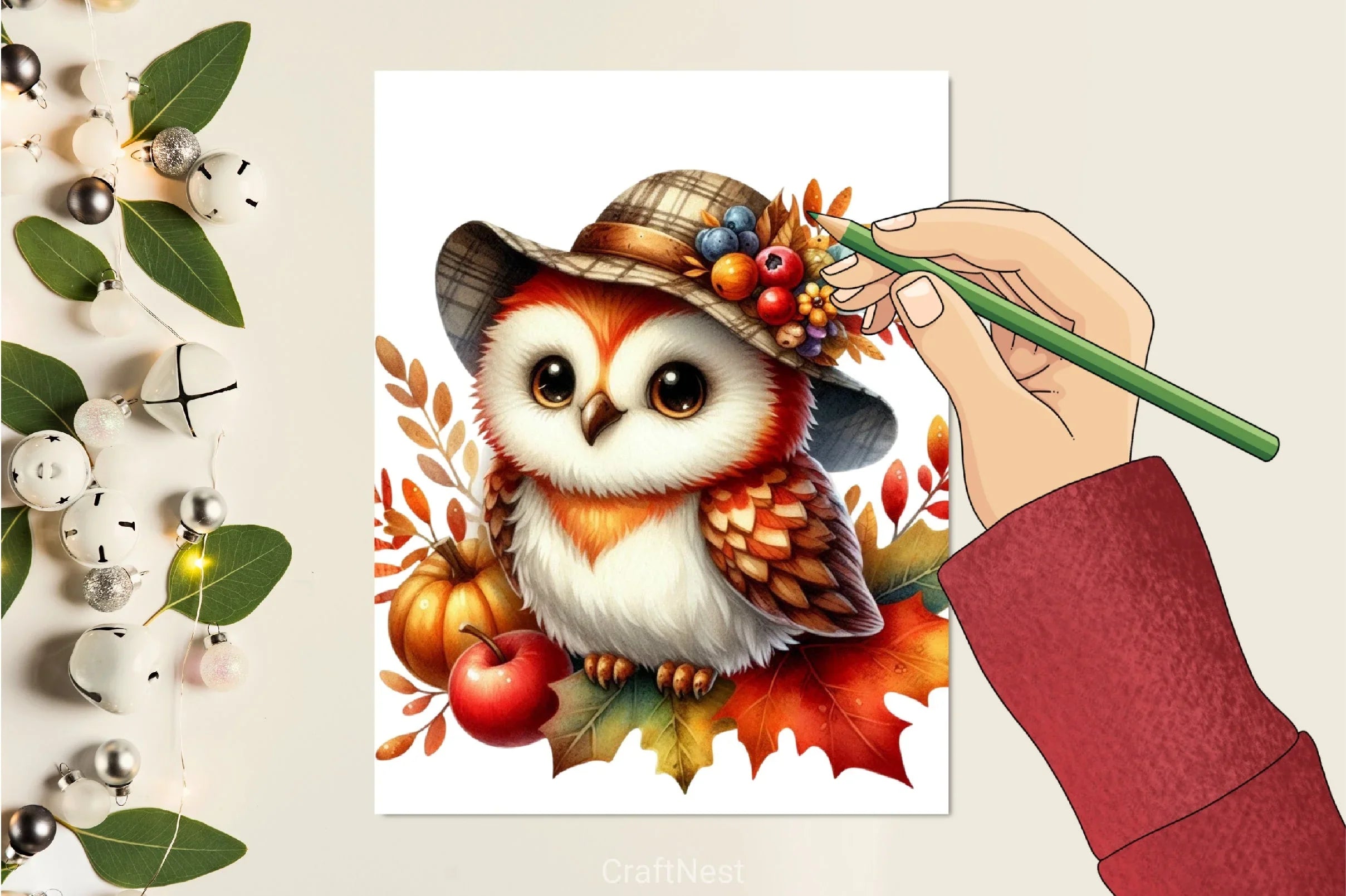 Fall Owl Clipart Bundle - CraftNest - Digital Crafting and Art
