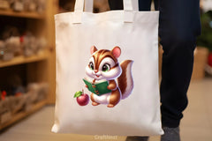 Squirrel Reading Book Clipart Bundle - CraftNest - Digital Crafting and Art