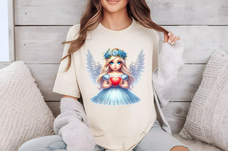 Valentine Fairy Girl Clipart Bundle 6 - CraftNest - Digital Crafting and Art