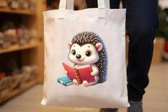 Cute Hedgehog Reading Clipart Bundle - CraftNest - Digital Crafting and Art