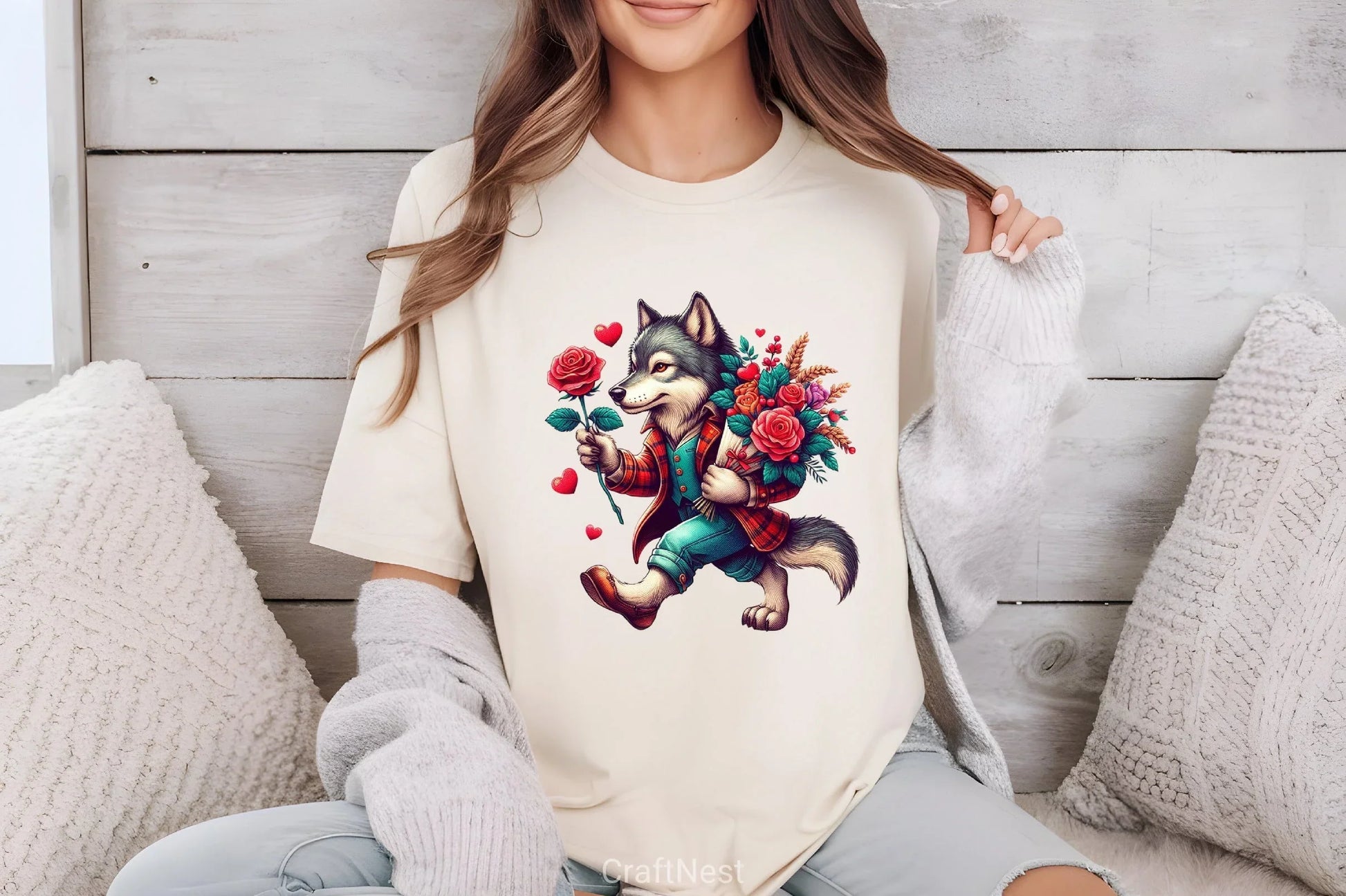 Valentine Wolf Clipart Bundle - CraftNest - Digital Crafting and Art