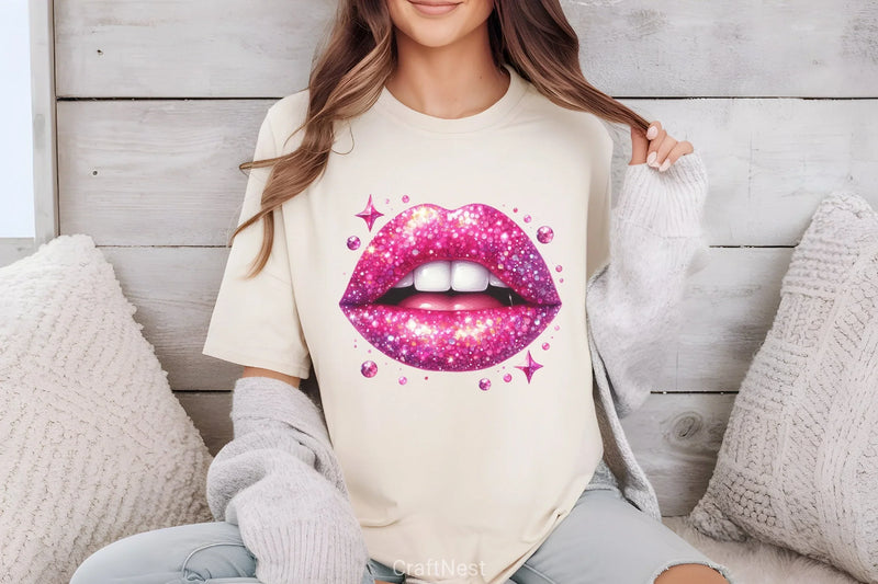Glitter Lips Clipart Bundle - CraftNest - Digital Crafting and Art