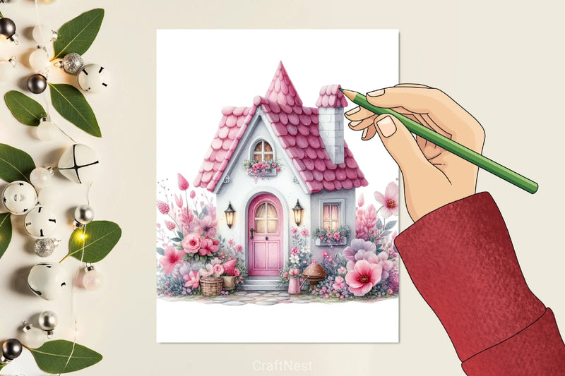 Gnome House Clipart Bundle - CraftNest - Digital Crafting and Art
