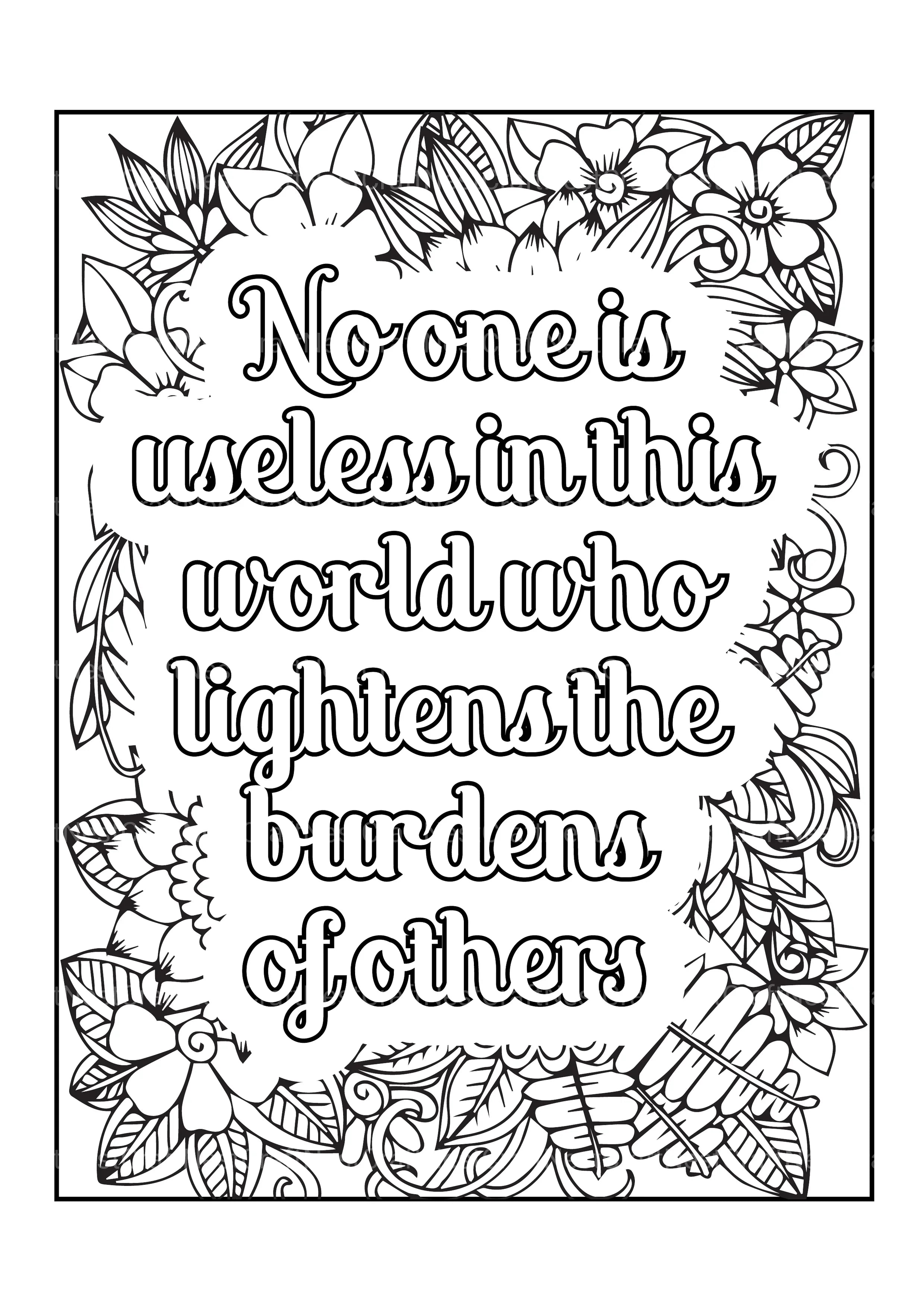 Motivational Quotes Coloring Book 9 - CraftNest - Digital Crafting and Art
