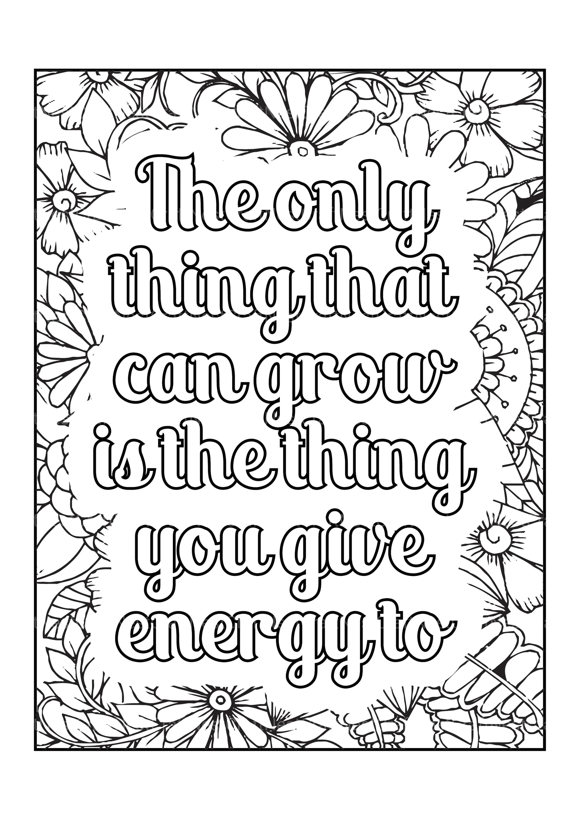 Motivational Quotes Coloring Book 9 - CraftNest - Digital Crafting and Art