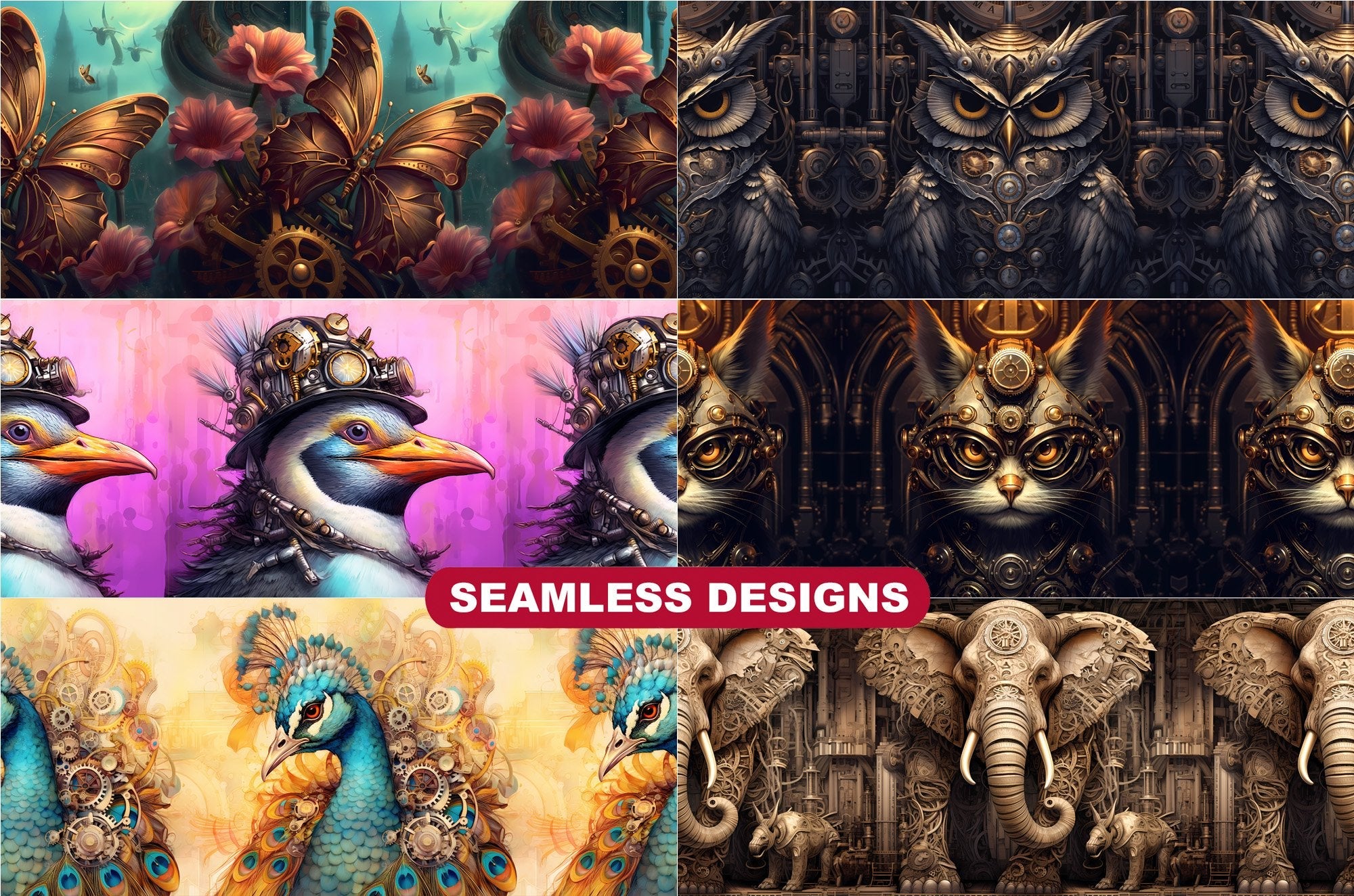 Steampunk Animals Tumbler Wrap - CraftNest