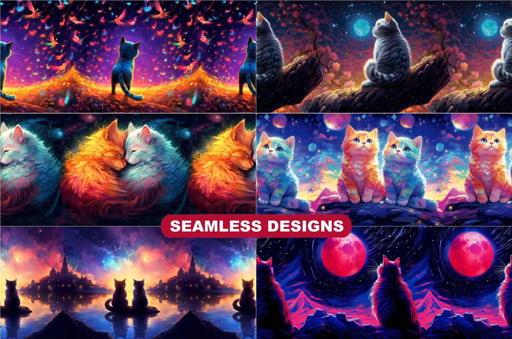 Moon Cats Tumbler Wrap - CraftNest