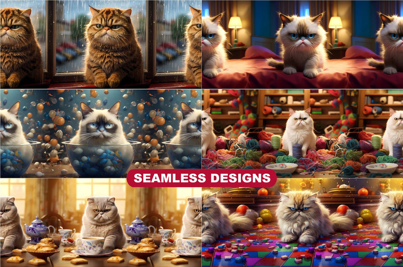 Grumpy Cats Tumbler Wrap - CraftNest