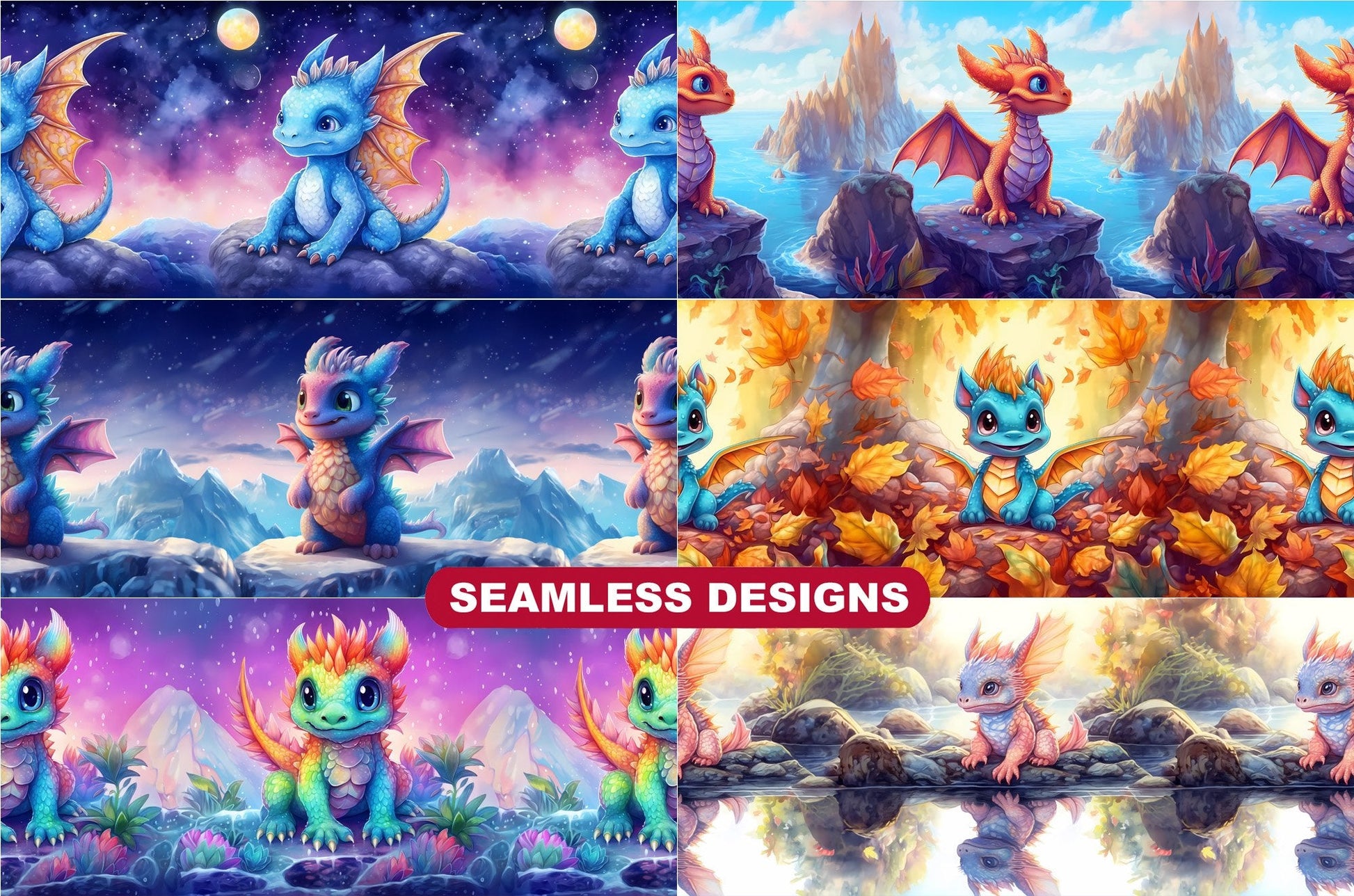 Cute Baby Dragons Tumbler Wrap - CraftNest