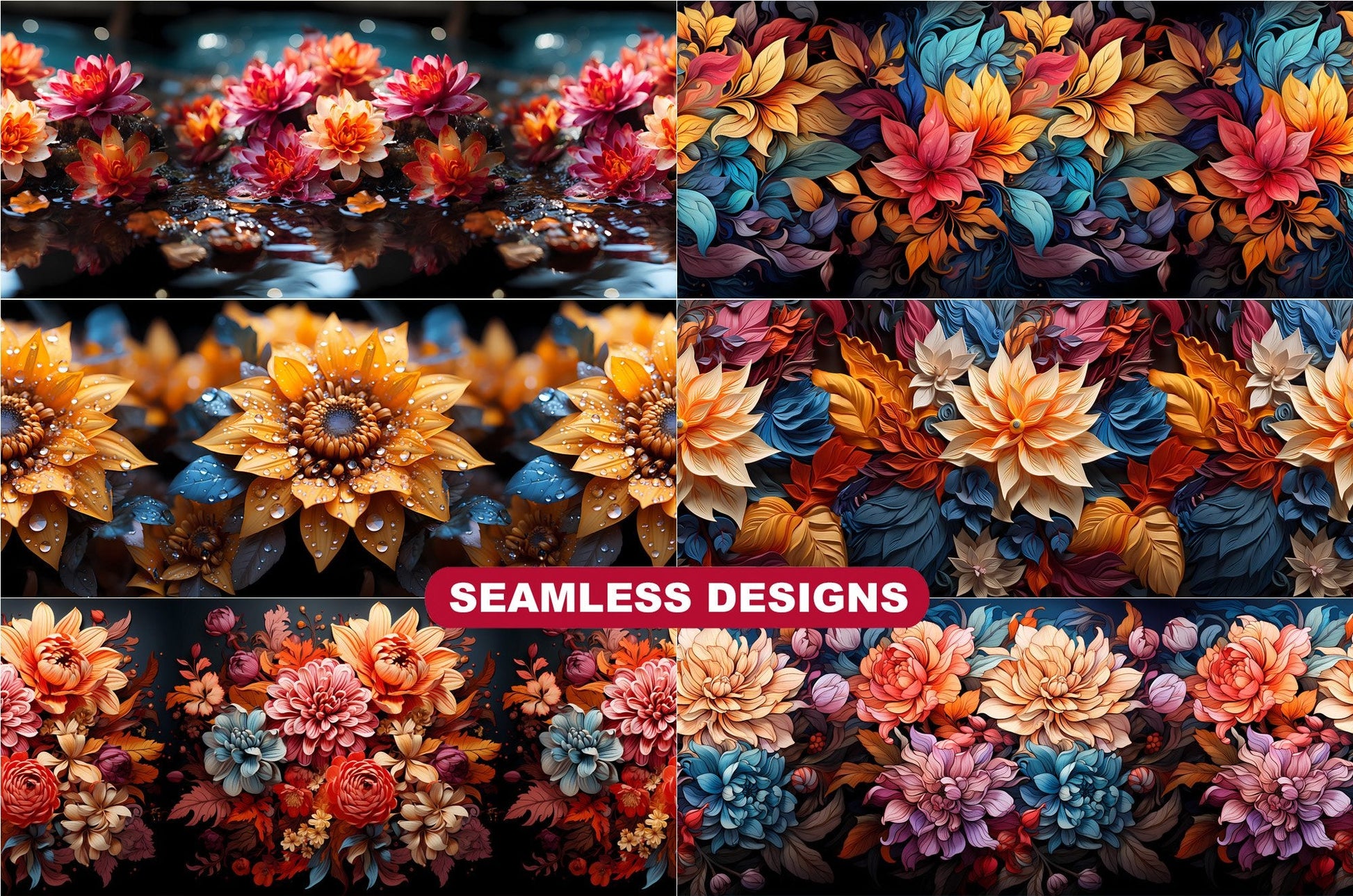 Fall Floral Splendor Tumbler Wrap - CraftNest