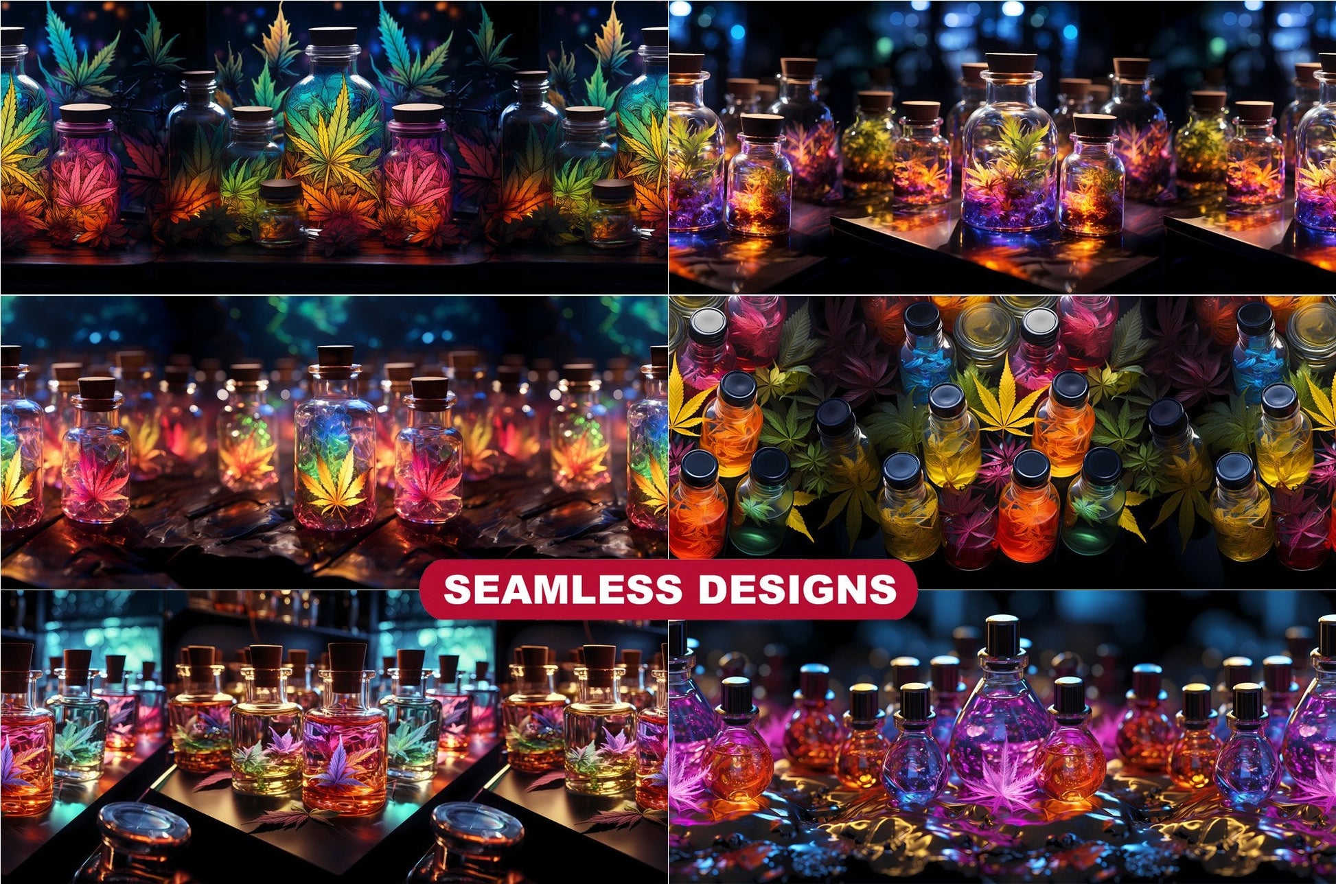 Cannabis Essential Oil Bottles Tumbler Wrap - CraftNest