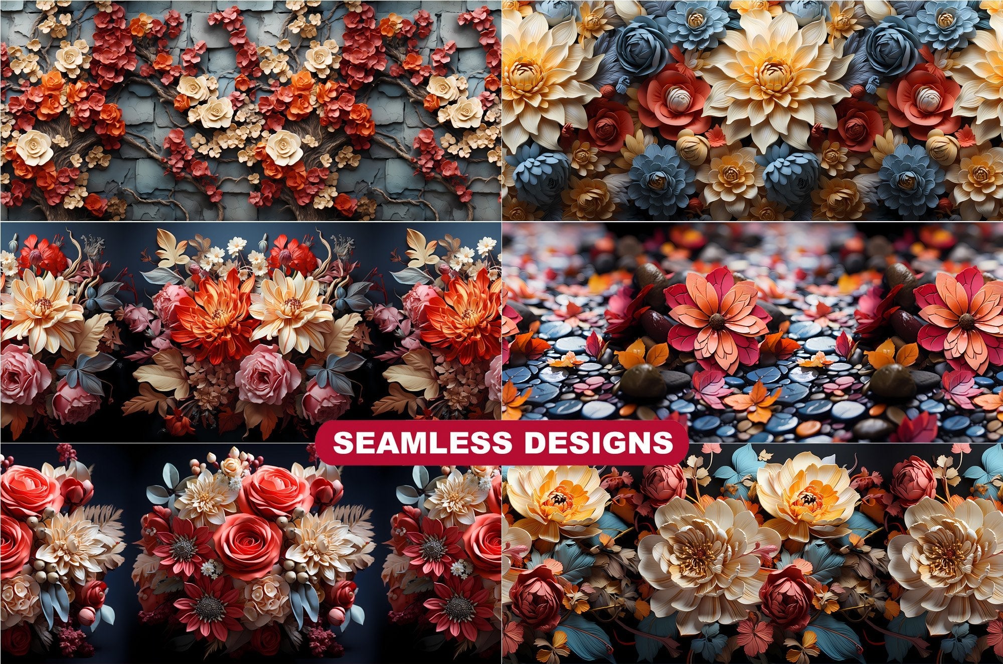 Fall Floral Beauty Tumbler Wrap - CraftNest