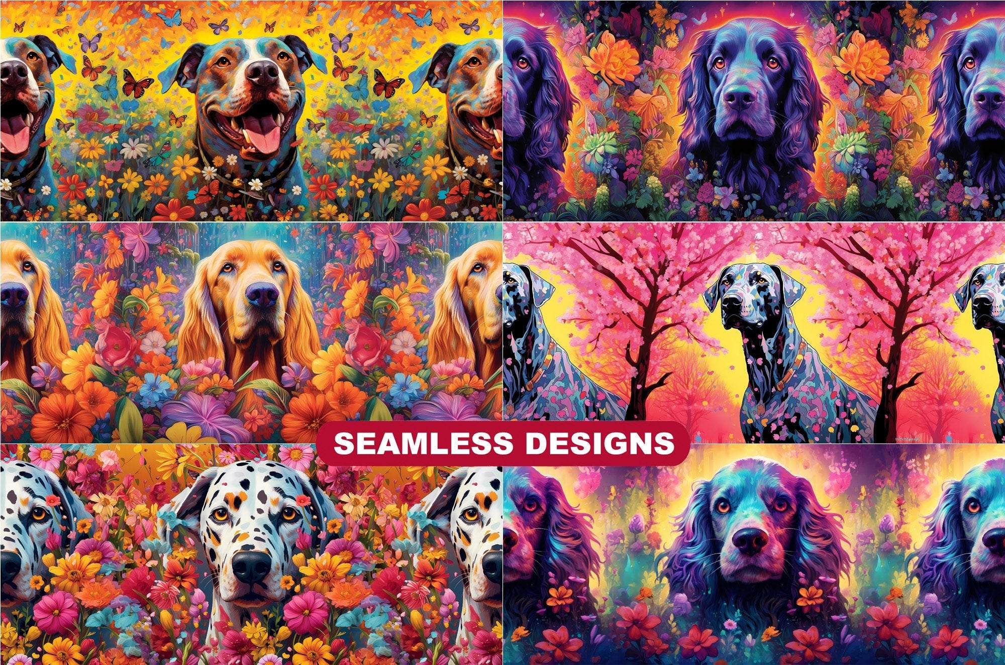 Flower Dogs Tumbler Wrap - CraftNest