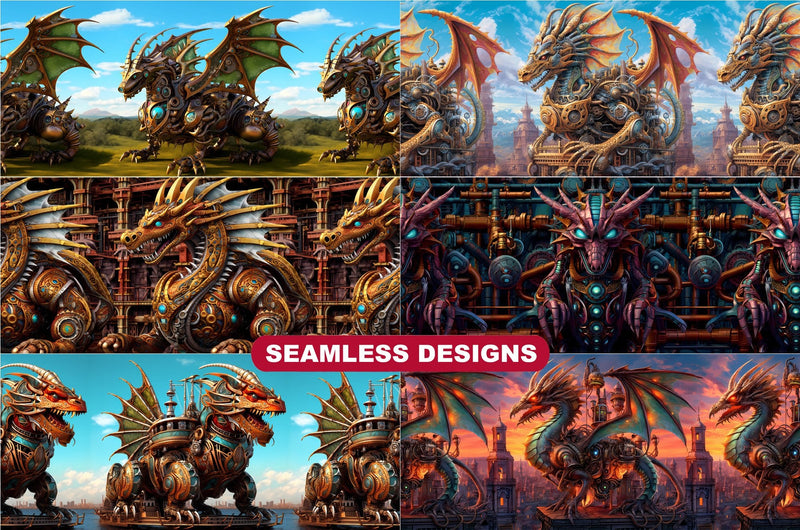 Steampunk Dragons Tumbler Wrap - CraftNest