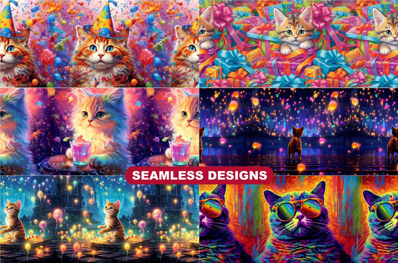 Birthday Cats Tumbler Wrap - CraftNest