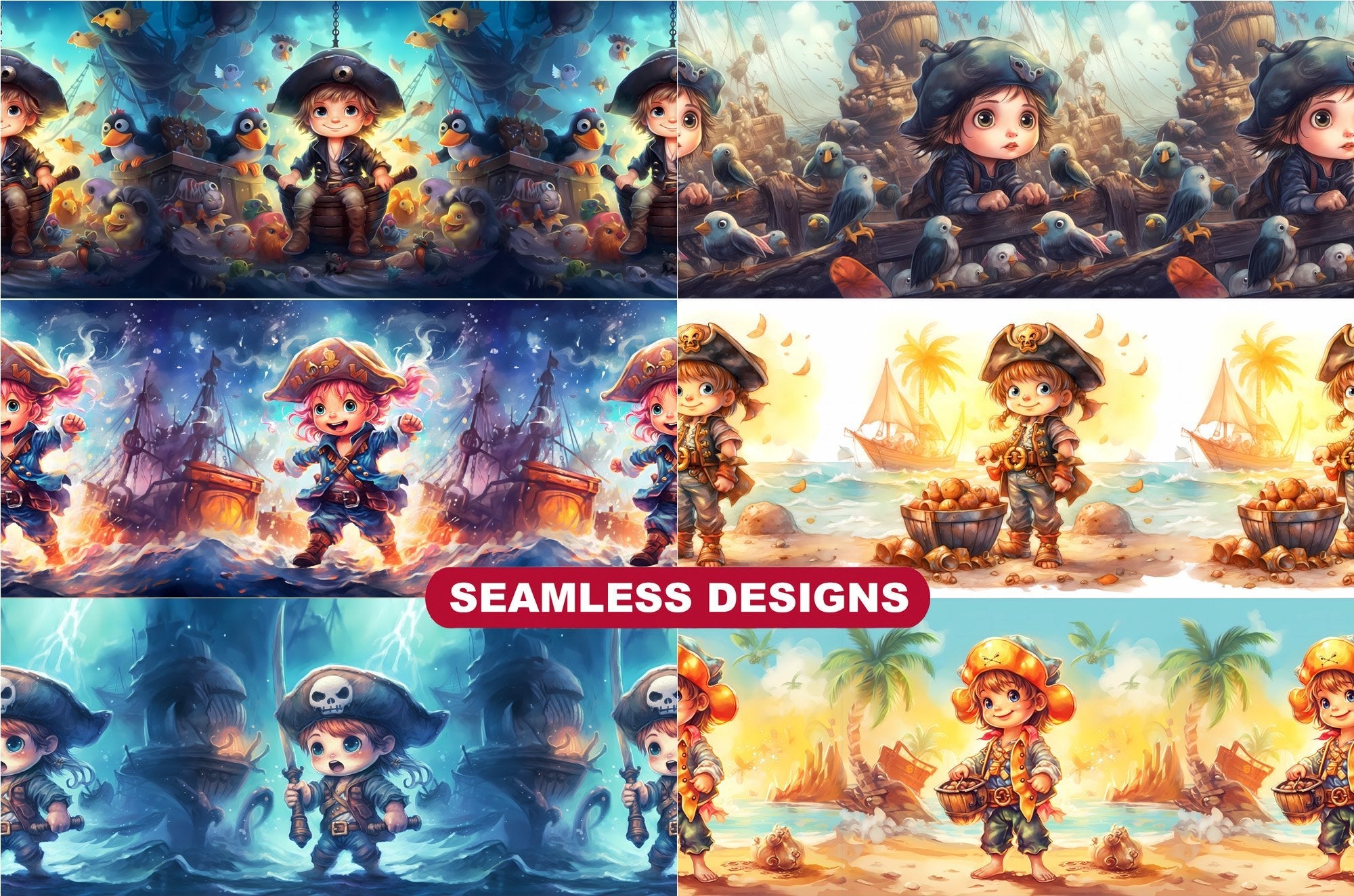 Cute Pirate Tumbler Wrap - CraftNest