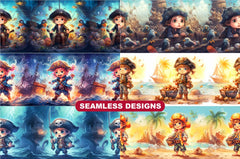 Cute Pirate Tumbler Wrap - CraftNest