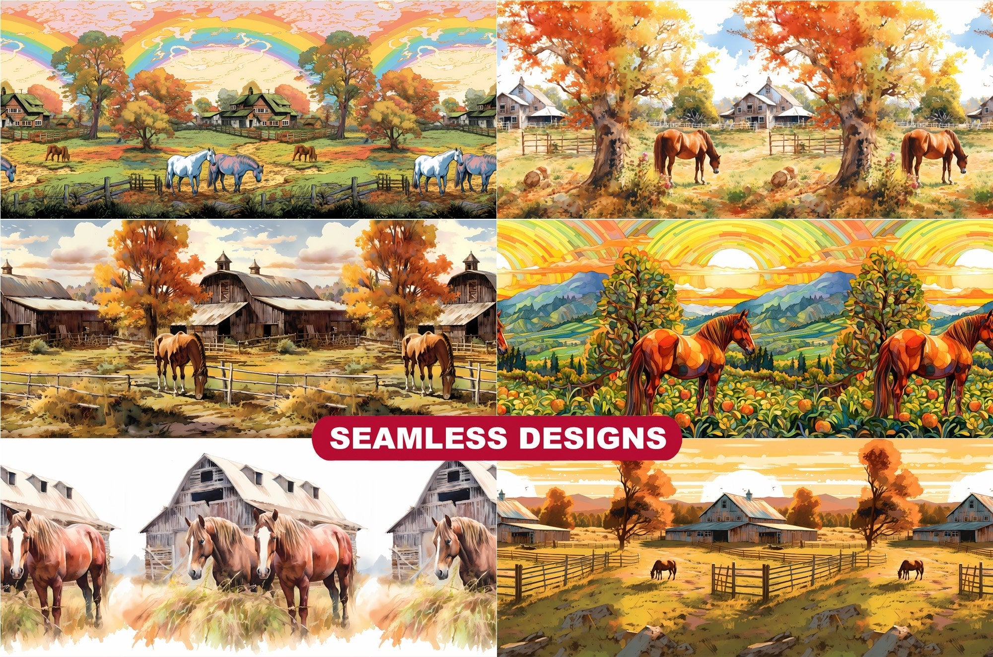 Farm Horses Tumbler Wrap - CraftNest