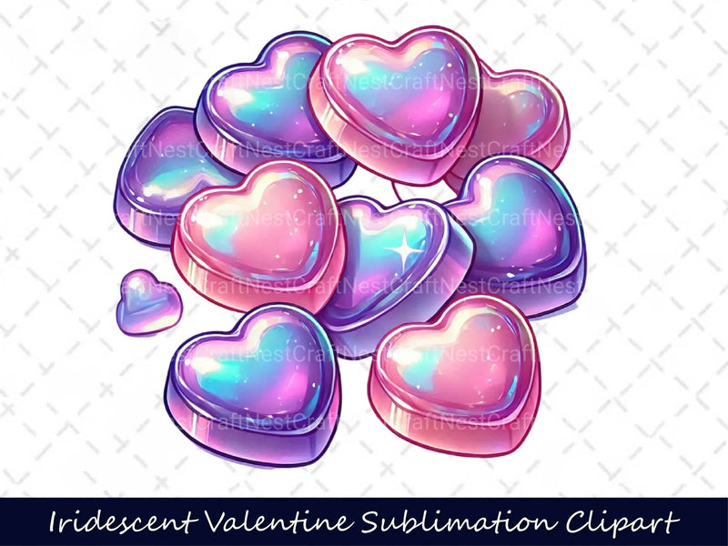 Iridescent Valentine Clipart Bundle 10 - CraftNest - Digital Crafting and Art