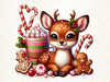 Christmas Deer Clipart Bundle