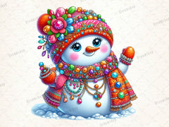 Snowman Christmas Clipart Bundle - CraftNest - Digital Crafting and Art