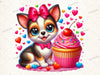 Valentines Puppy Dog Clipart Bundle
