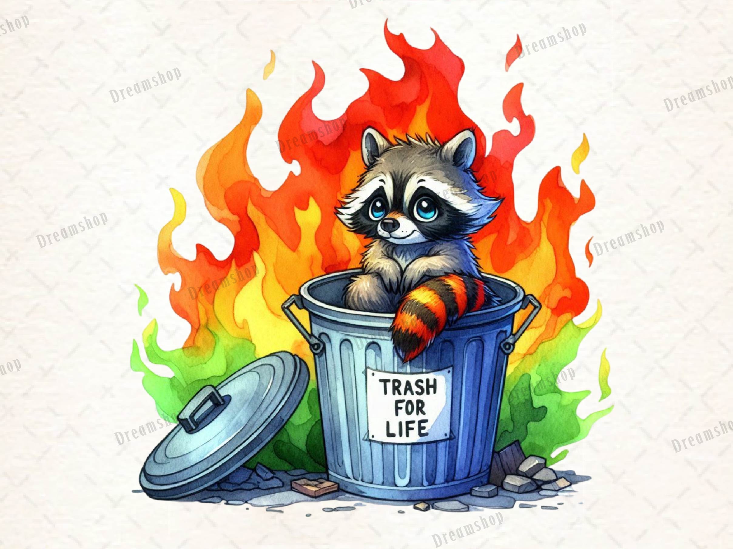 Raccoon Trash 4 Life Clipart Bundle - CraftNest - Digital Crafting and Art