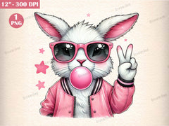 Coquette Bunny Easter Bunny Clipart Bundle 1 - CraftNest - Digital Crafting and Art