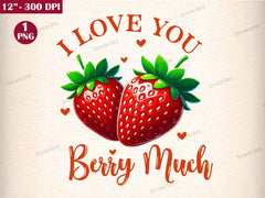 Valentines Day Love You Berry Much Clipart Bundle - CraftNest - Digital Crafting and Art