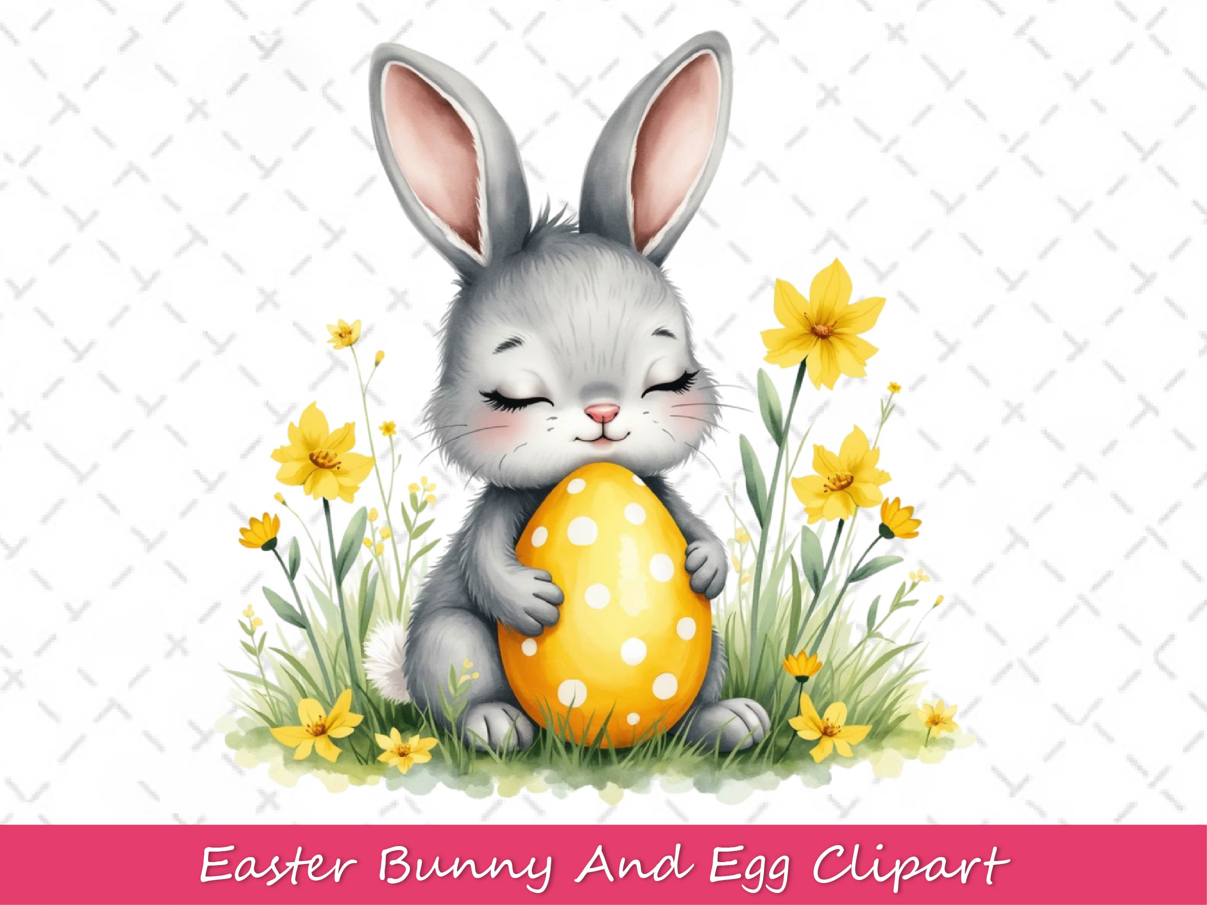 Easter Bunny And Egg Clipart Bundle - CraftNest - Digital Crafting and Art