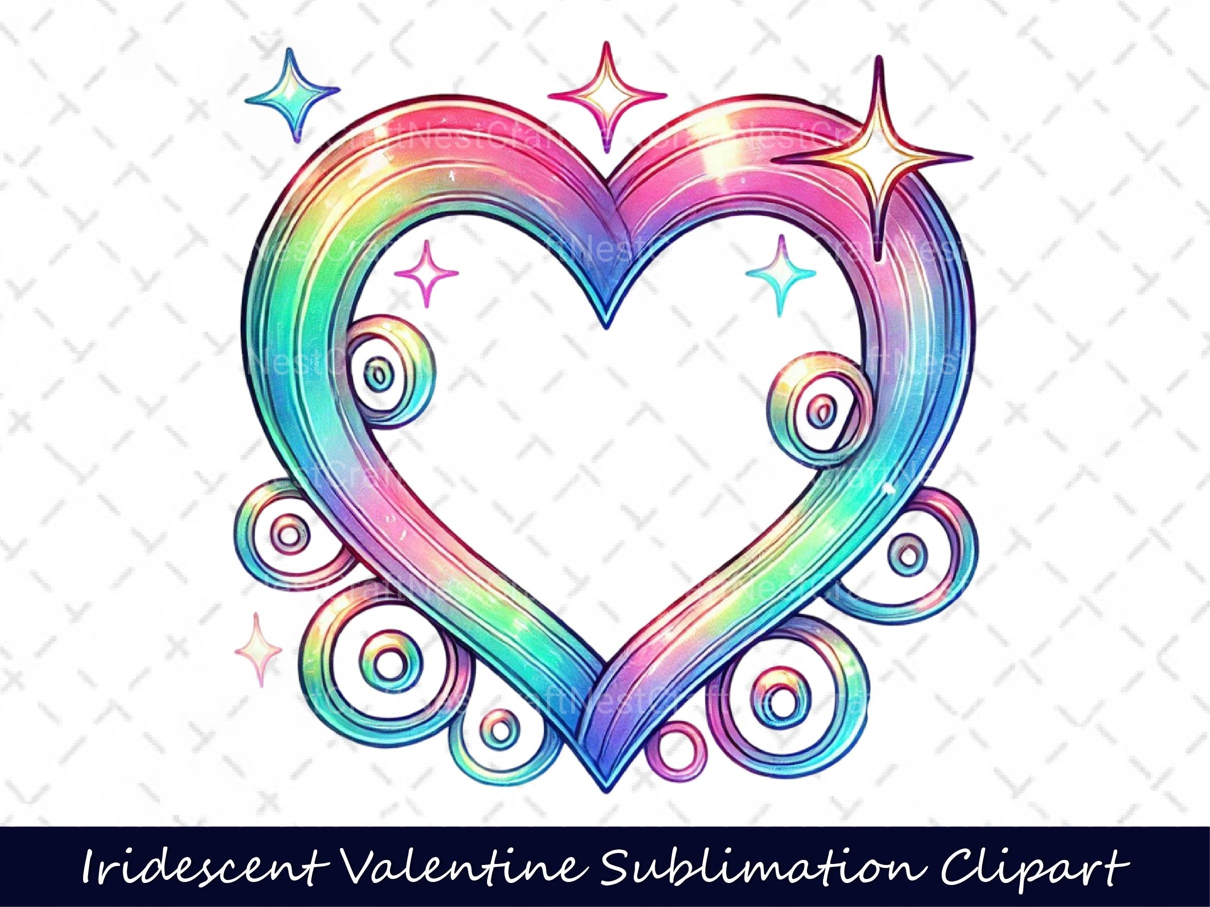 Iridescent Valentine Clipart Bundle 8