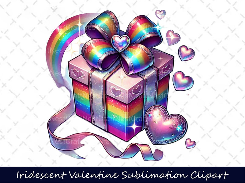 Iridescent Valentine Clipart Bundle - CraftNest - Digital Crafting and Art