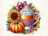 Pumpkin Coffee Cup Clipart Bundle