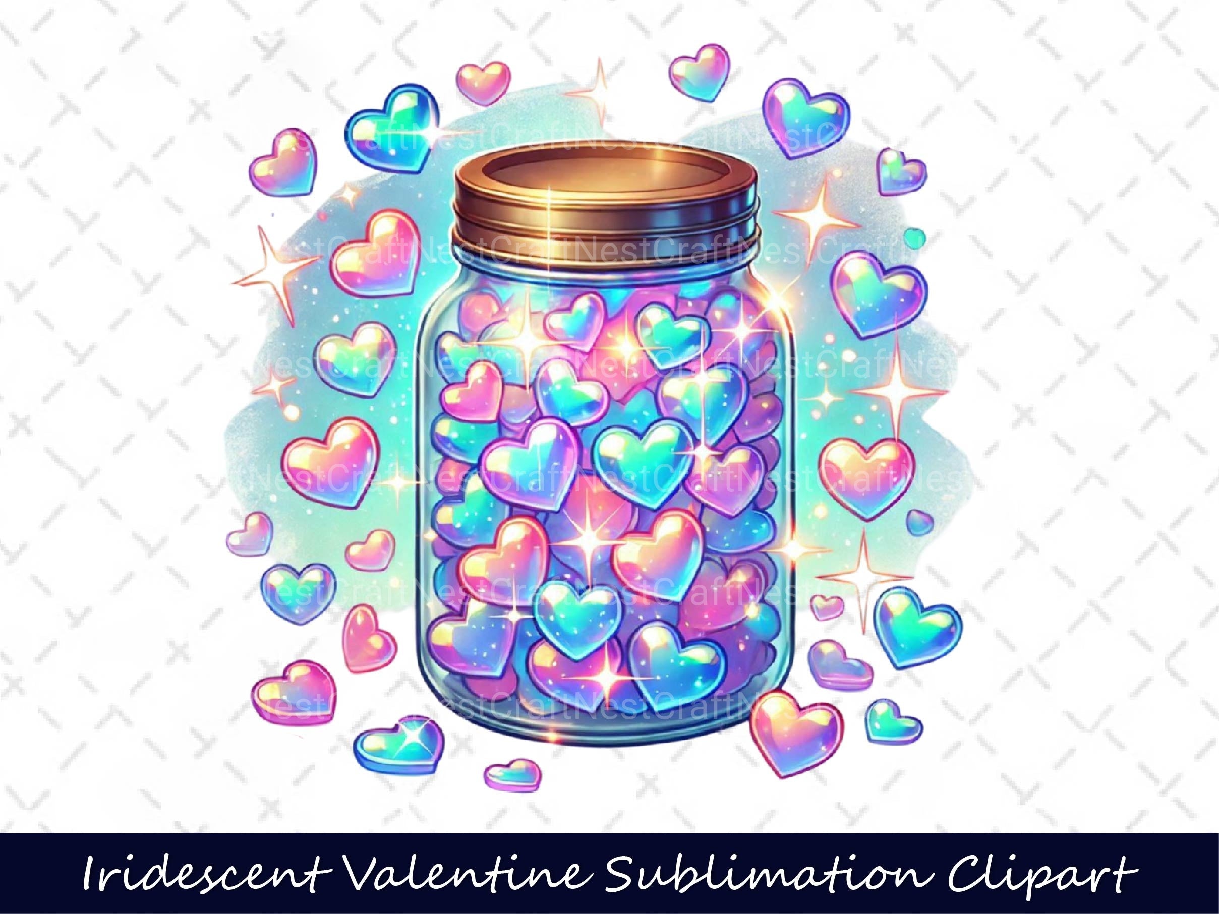 Iridescent Valentine Clipart Bundle 19
