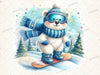 Cute Winter Polar Bear Clipart Bundle