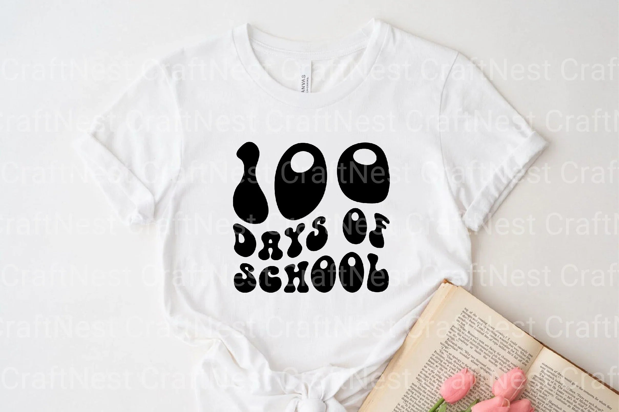 Retro 100 Days of School SVG Bundle