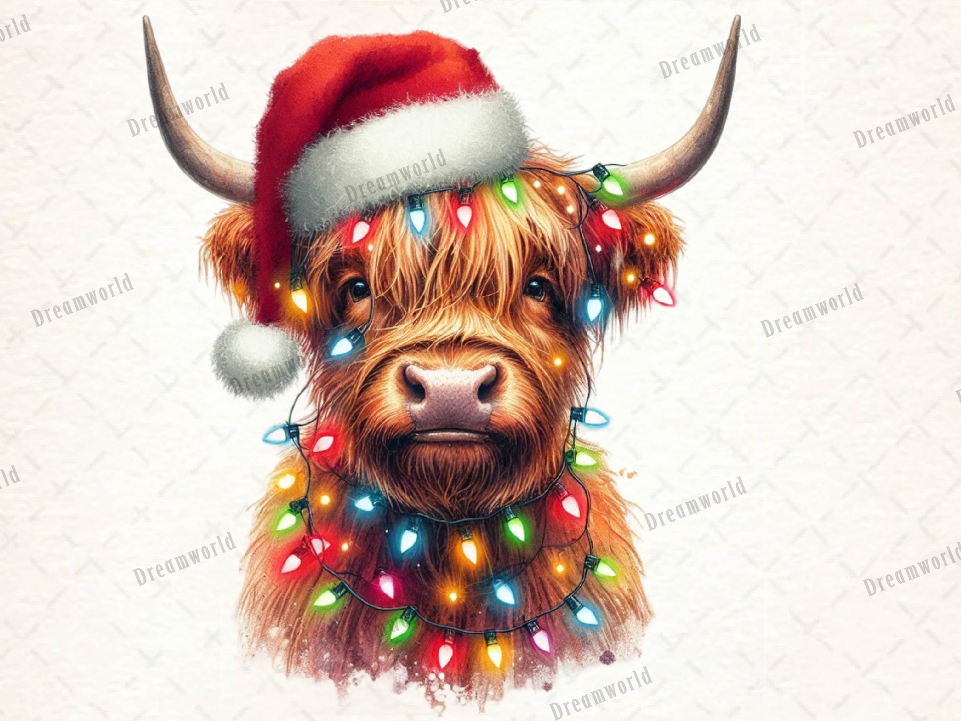 Christmas Highland Cow Clipart Bundle 1 - CraftNest - Digital Crafting and Art