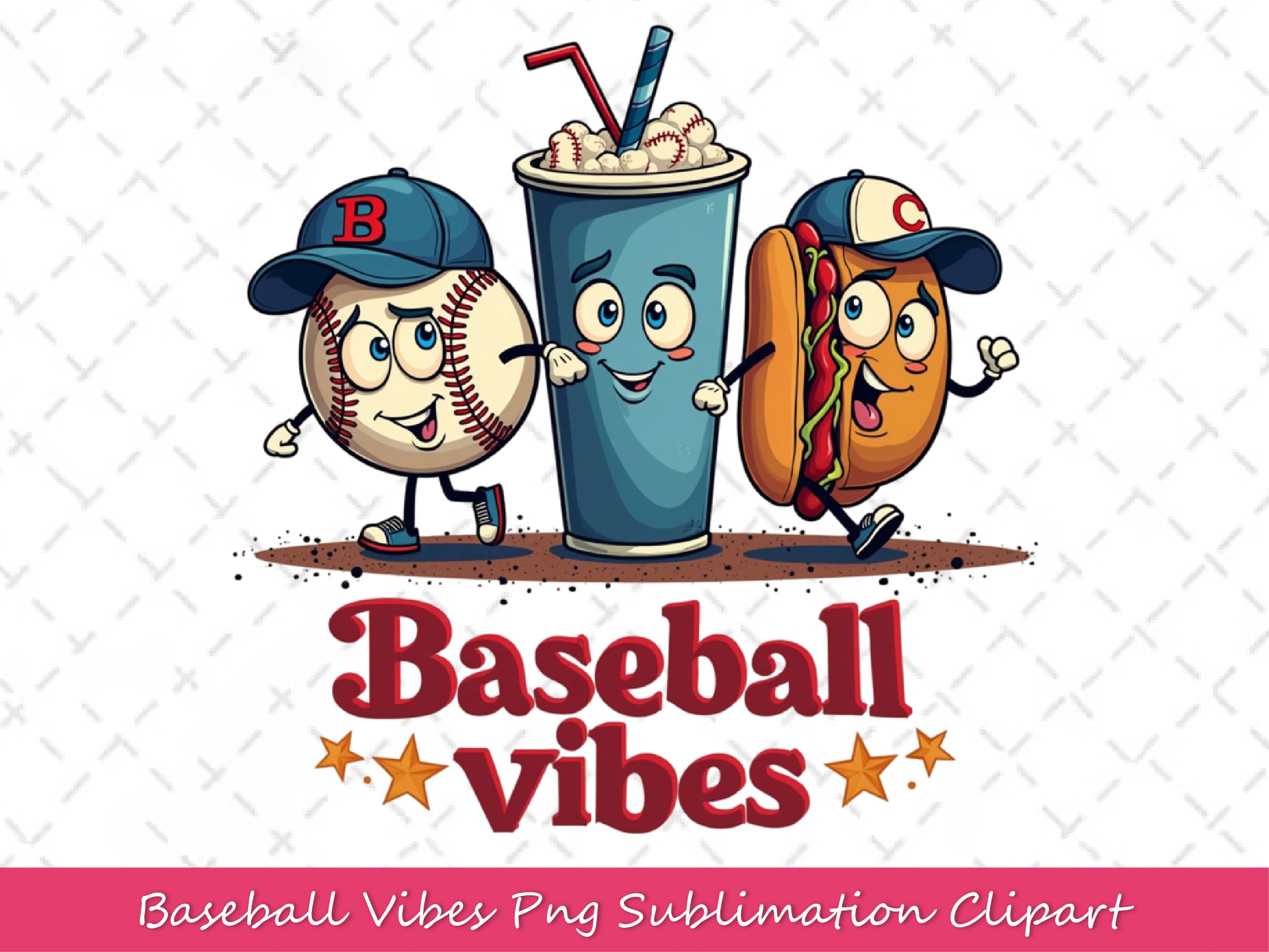Baseball Vibes Clipart Bundle - CraftNest - Digital Crafting and Art