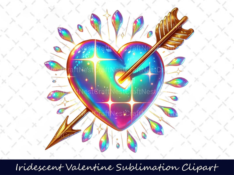 Iridescent Valentine Clipart Bundle 16 - CraftNest - Digital Crafting and Art