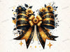 Gold Glitter Coquette Bow Clipart Bundle